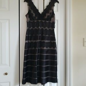 Black lace cocktail dress